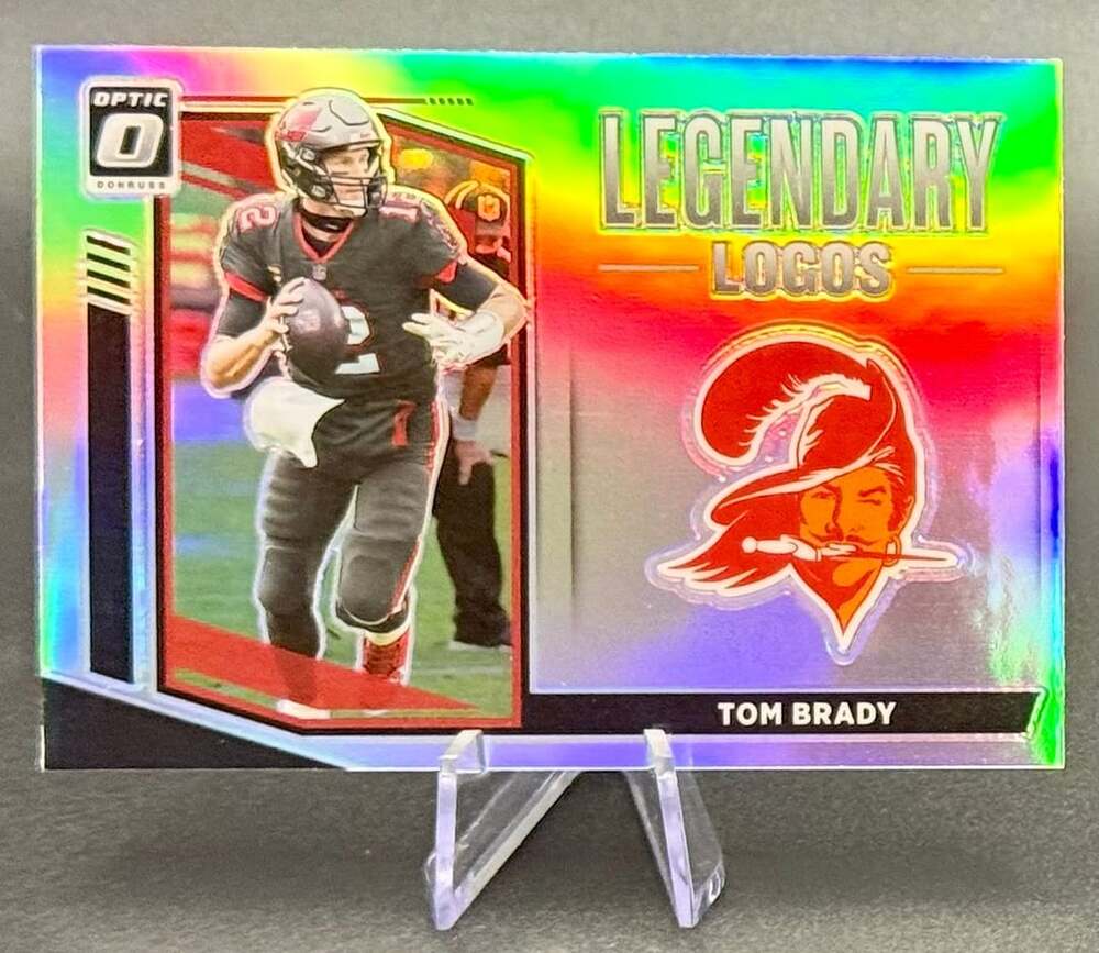 RARE Tom Brady 2021 Panini Optic Silver Holo Card Tampa Bay Buccaneers Football
